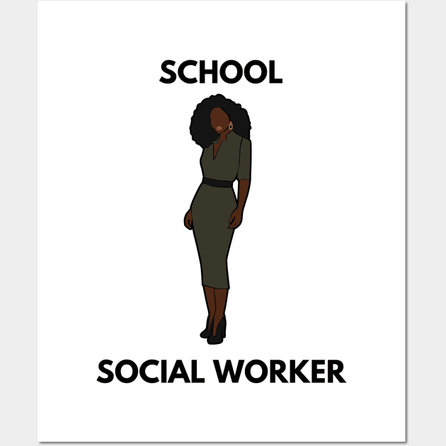 Black School Social Worker Wall Art by Chey Creates Clothes